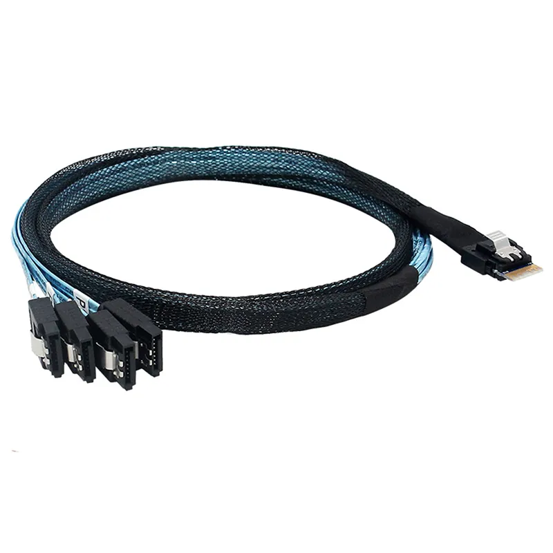 SFF-8654 4i To 4 SATA 1 to 4 Breakout Cable