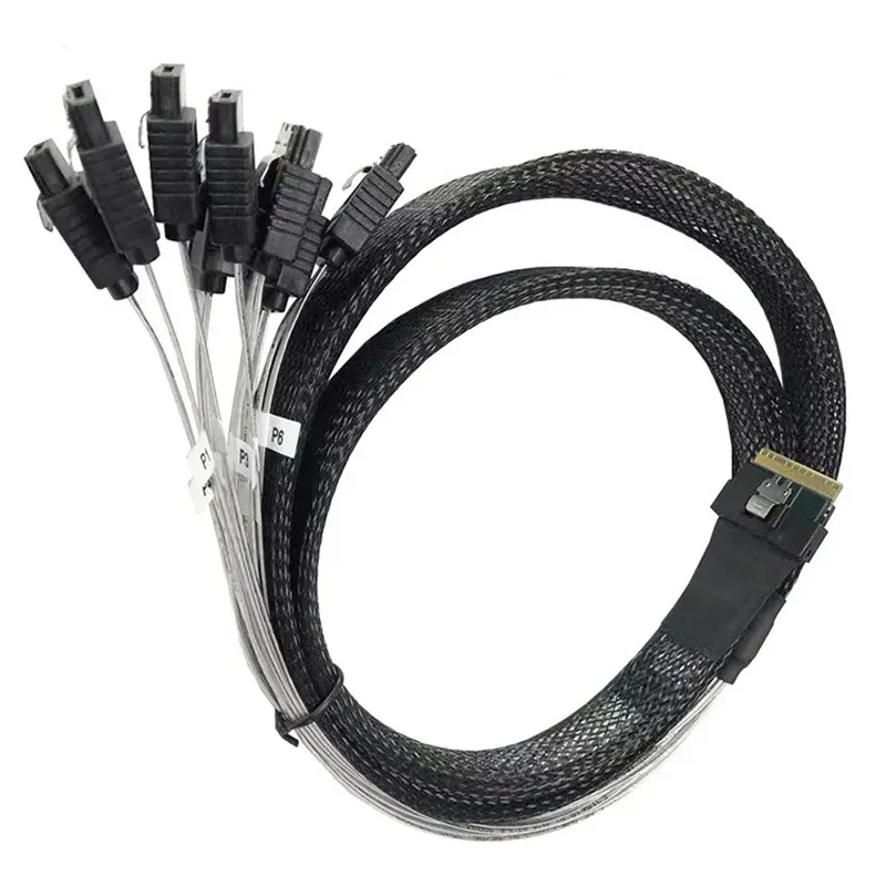 SFF-8654 8i To 8 SATA 1 to 8 Breakout Cable
