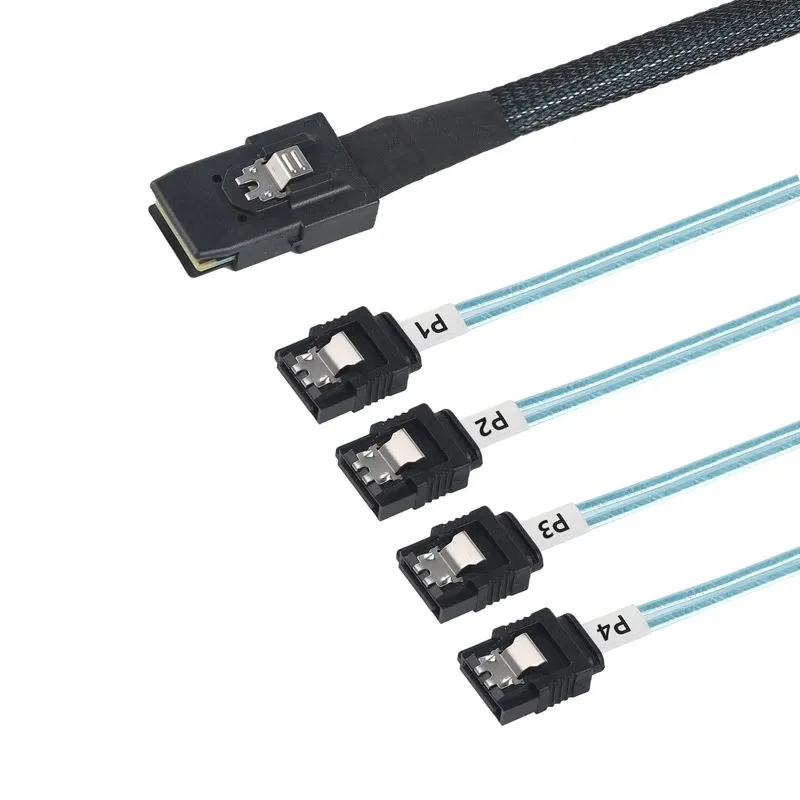 Mini SAS 8087 SATA Split Cable SFF-8087 To 4 SATA 1 to 4 Breakout Cable