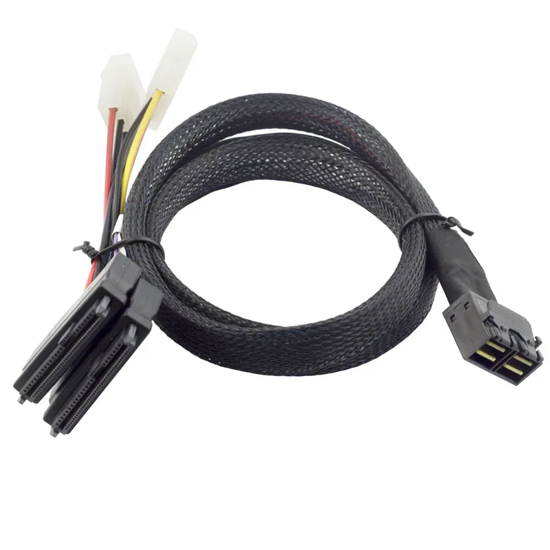 Slim SAS 8643 8i U.2 Splitter Cable SFF-8643 8i To 2×SFF-8639 U.2 Breakout Cable