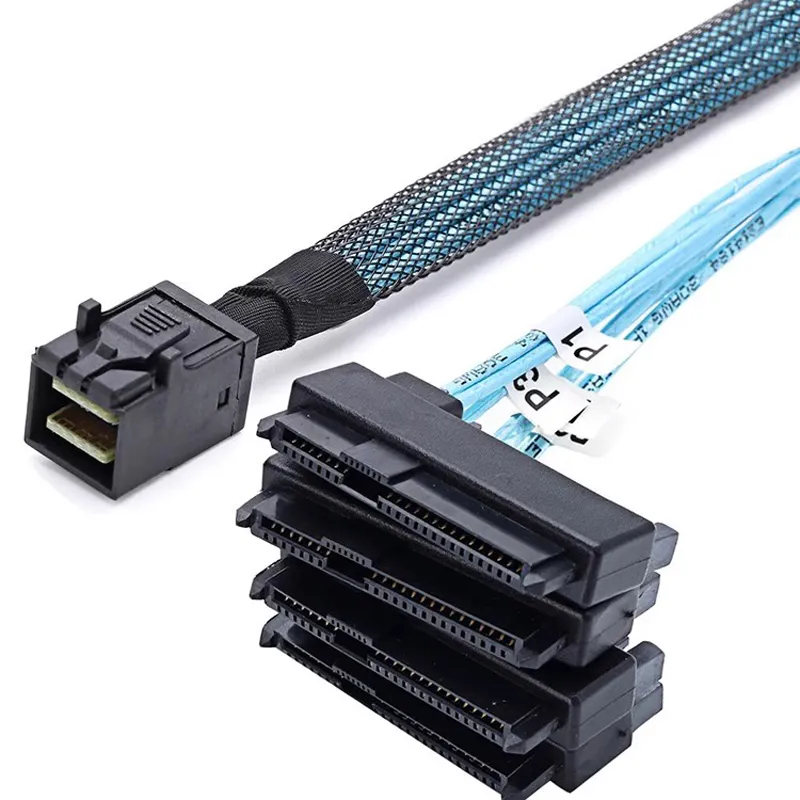 Slim SAS 8643 SAS Split Cable SFF-8643 To 4 SAS 1 to 4 Breakout Cable