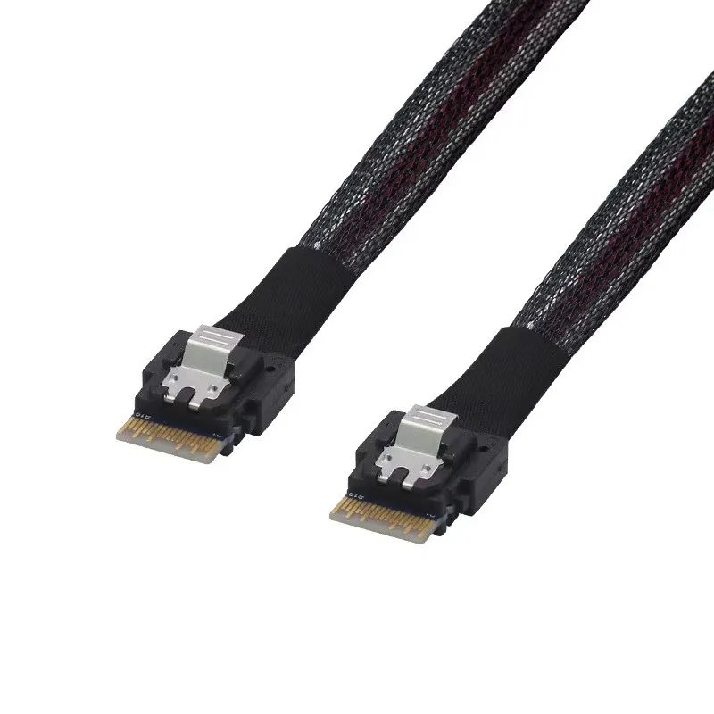Slim SAS 8654 4i Straight Through Cable SFF-8654 4i To SFF-8654 4i Slim SAS Straight Cable