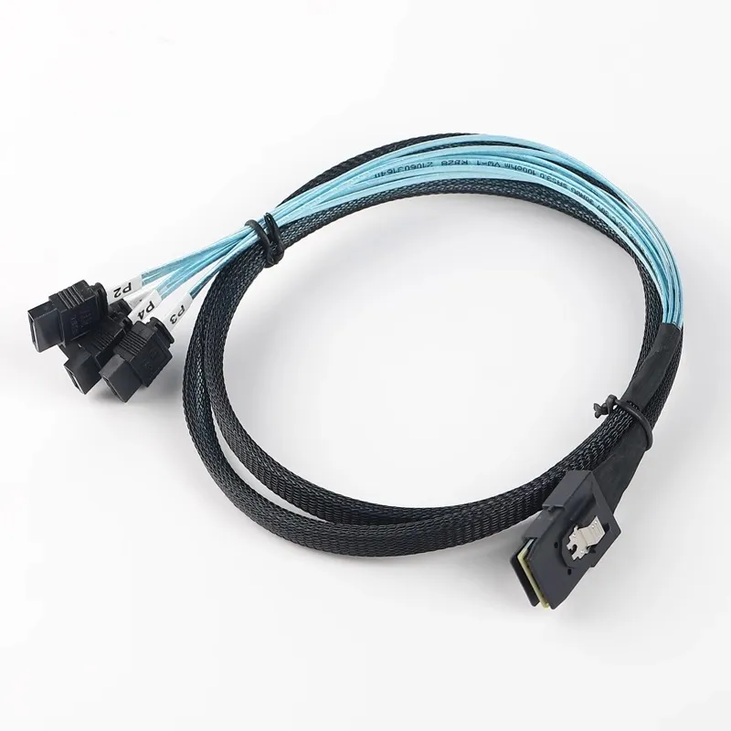 Mini SAS 8087 SATA Split Cable SFF-8087 To 4 SATA 1 to 4 Breakout Cable