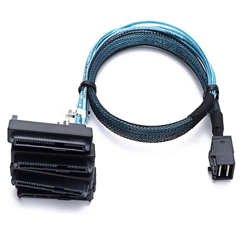 Slim SAS 8643 SAS Split Cable SFF-8643 To 4 SAS 1 to 4 Breakout Cable