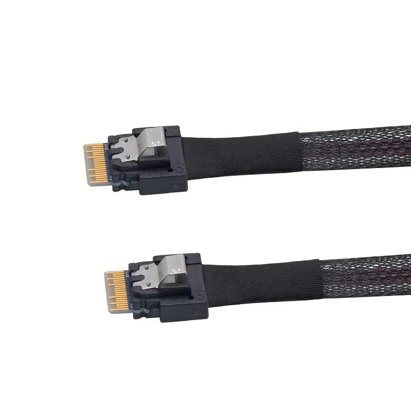 Slim SAS 8654 4i Straight Through Cable SFF-8654 4i To SFF-8654 4i Slim SAS Straight Cable