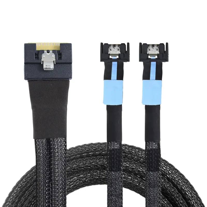 Slim SAS 8654 8i MCIO Split Cable SFF-8654 8i To 2×MCIO 4i Breakout Cable