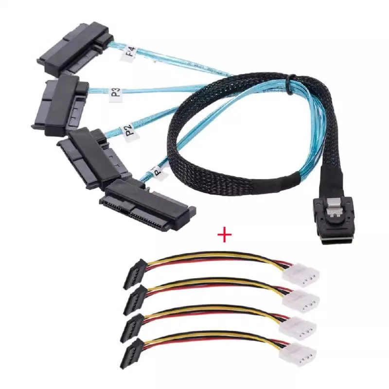 Mini SAS 8087 Split Cable SFF-8087 To 4 SAS 1 to 4 Breakout Cable