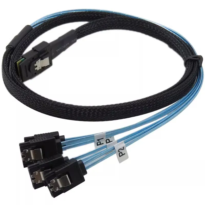 Mini SAS 8087 SATA Split Cable SFF-8087 To 4 SATA 1 to 4 Breakout Cable