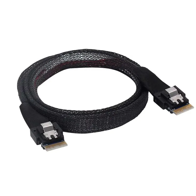 Slim SAS 8654 4i Straight Through Cable SFF-8654 4i To SFF-8654 4i Slim SAS Straight Cable