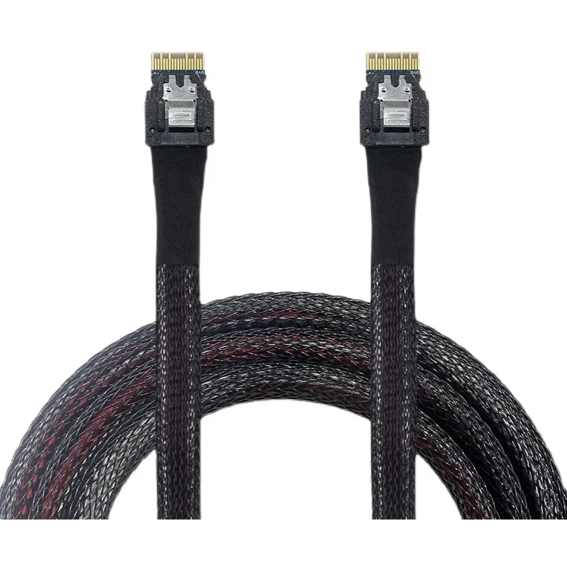 Slim SAS 8654 4i Straight Through Cable SFF-8654 4i To SFF-8654 4i Slim SAS Straight Cable
