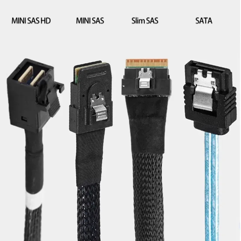 Slim SAS 8654 8i SATA Split Cable SFF-8654 8i To 8 SATA 1 to 8 Breakout Cable
