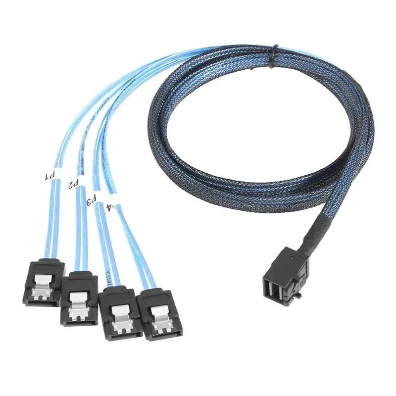 SFF-8643 To 4 SATA 1 to 4 Breakout Cable