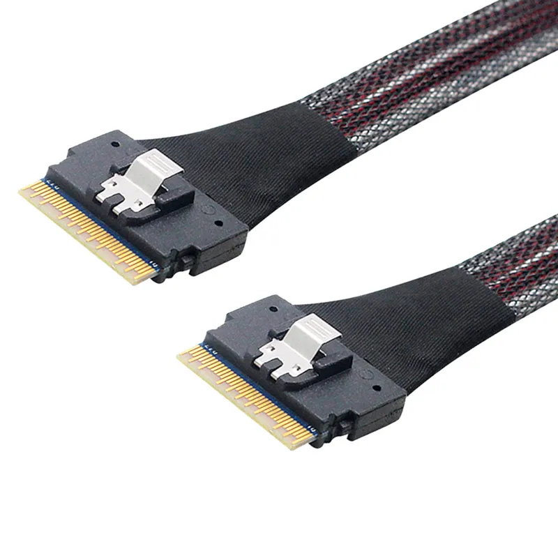 SFF-8654 8i To SFF-8654 8i Slim SAS Straight Cable