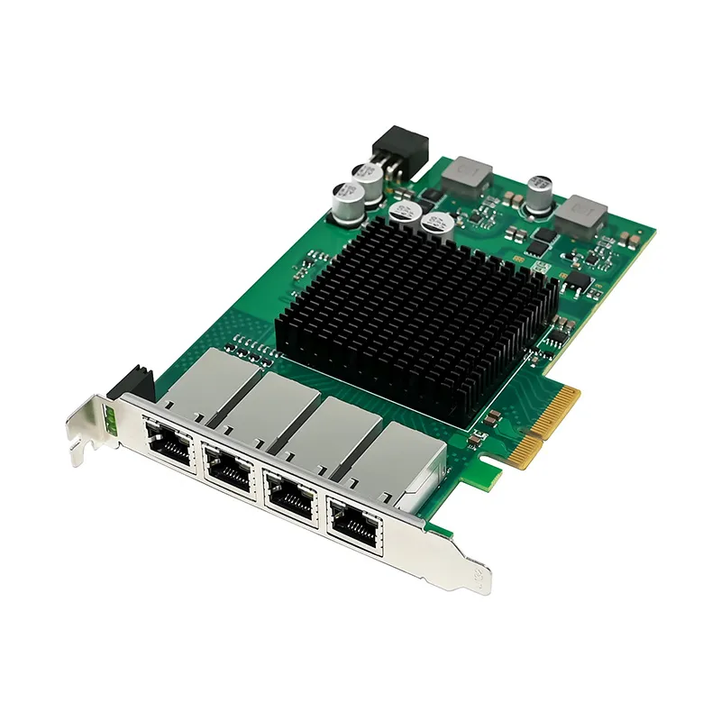 PCIe x4 QUAD POE+ RJ45 NIC Intel I350-AM4 PoE+