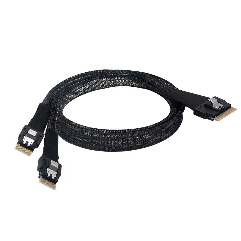 Slim SAS 8654 8i Split Cable SFF-8654 8i to SFF-8654 4i cable