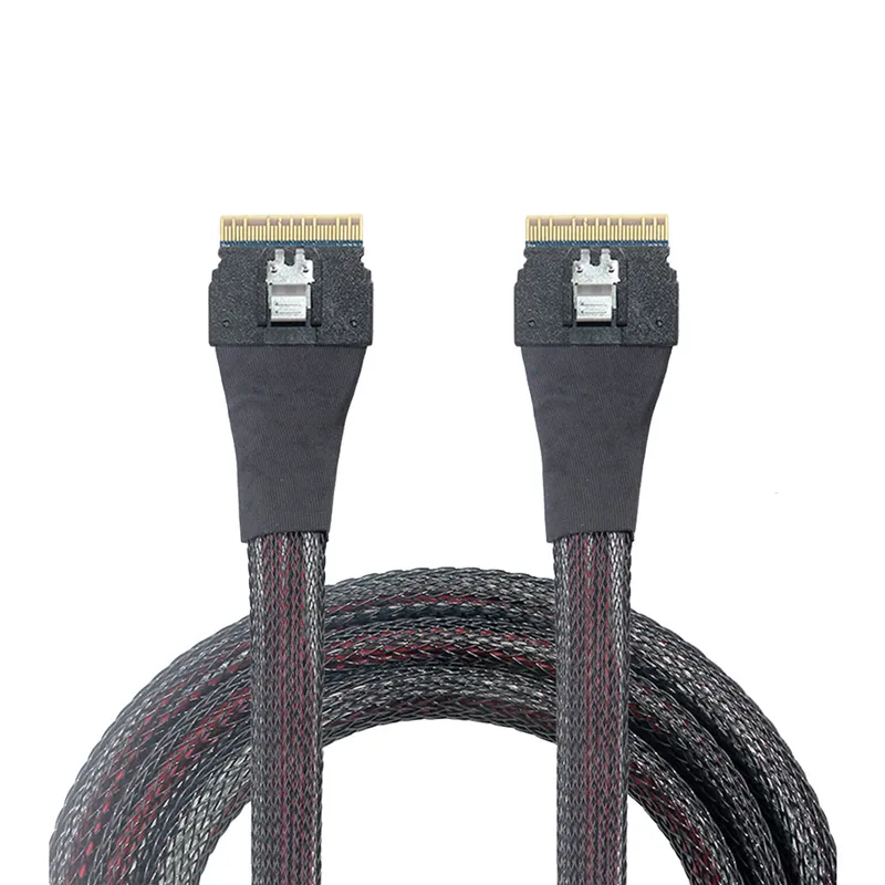 SFF-8654 8i To SFF-8654 8i Slim SAS Straight Cable