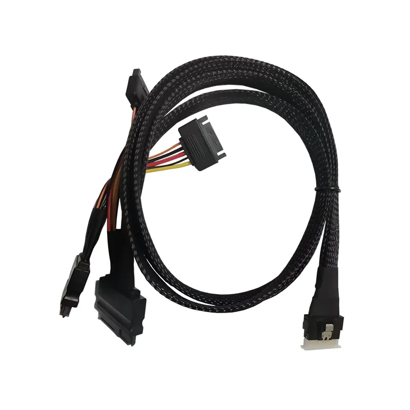 Slim SAS 8654 8i Split Cable SFF-8654 8i To 2×SFF-8639 Breakout Cable