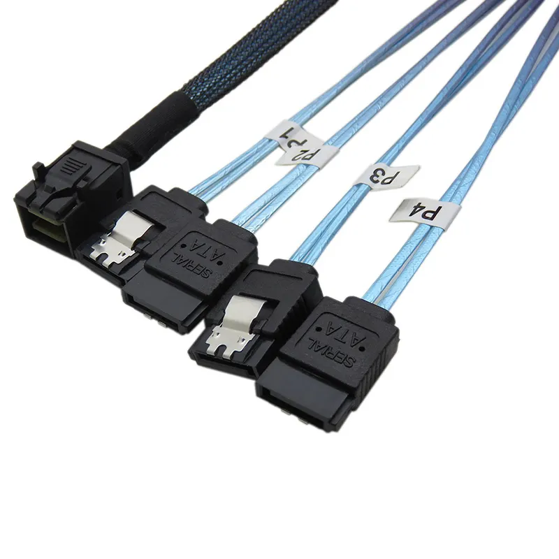 Slim SAS 8643 SATA Split Cable SFF-8643 To 4 SATA 1 to 4 Breakout Cable