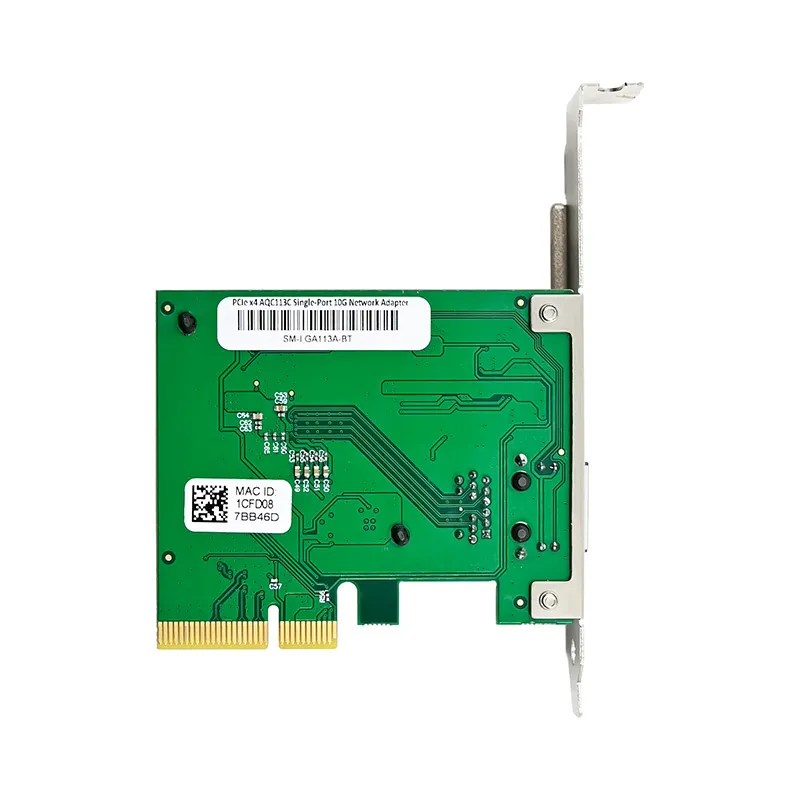 PCIe x4 SINGLE RJ45 NIC AQC113C
