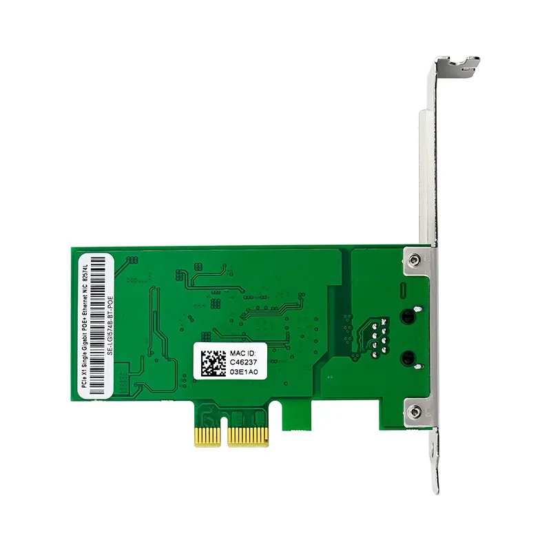 PCIe x1 SINGLE POE RJ45 NIC WG82574L