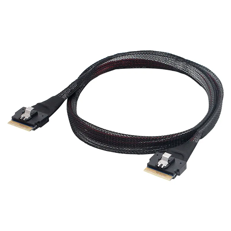SFF-8654 8i To SFF-8654 8i Slim SAS Straight Cable