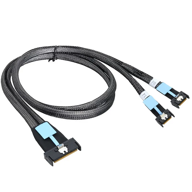 Slim SAS 8654 8i MCIO Split Cable SFF-8654 8i To 2×MCIO 4i Breakout Cable