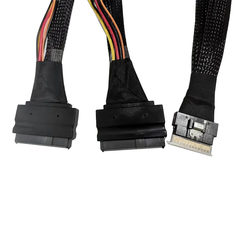 Slim SAS 8654 8i Split Cable SFF-8654 8i To 2×SFF-8639 Breakout Cable
