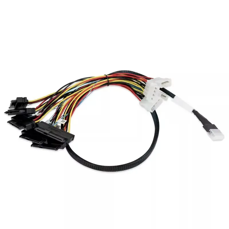 Slim SAS 8654 8i SAS Split Cable SFF-8654 8i To 8 SAS 1 to 8 Breakout Cable