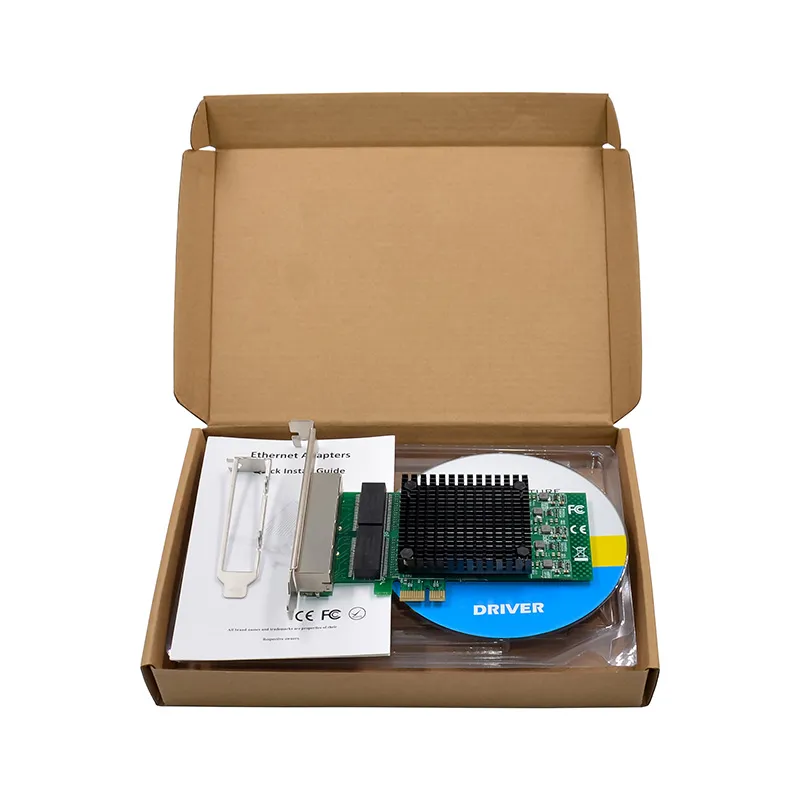PCI-E X1 QUAD RJ45 NIC Intel 82571